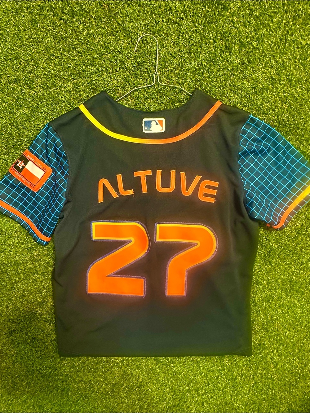 Nike Astros Authentic FITS XS 
Navy and Orange 'Houston, the Eagle has landed.